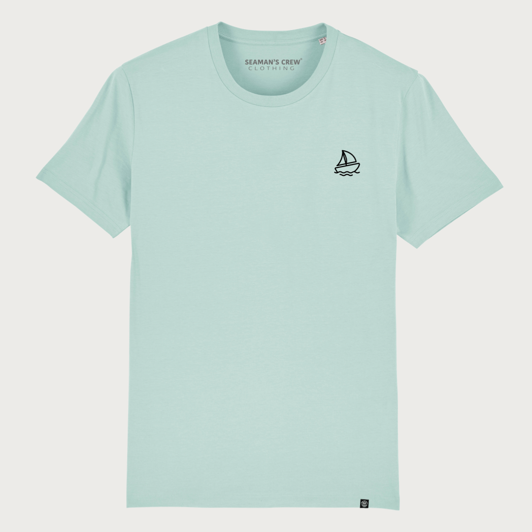 Sail boat embroidered T-shirt