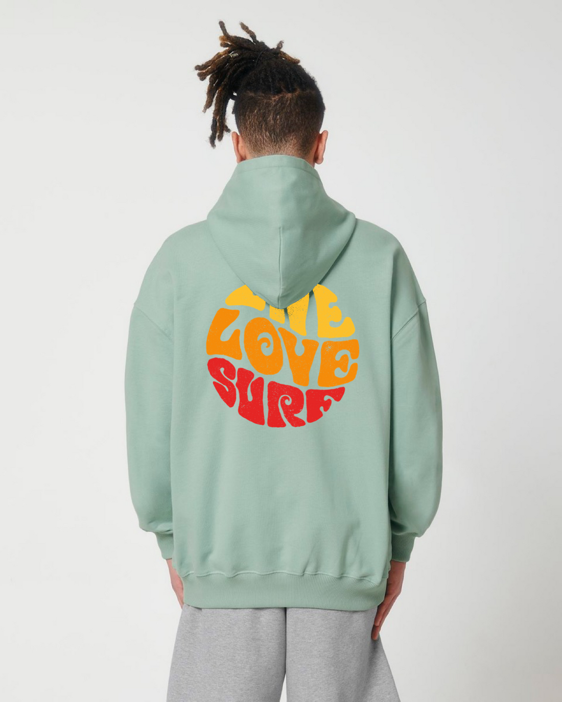 Live Love Surf Oversized Heavy Hoodie - Seaman&