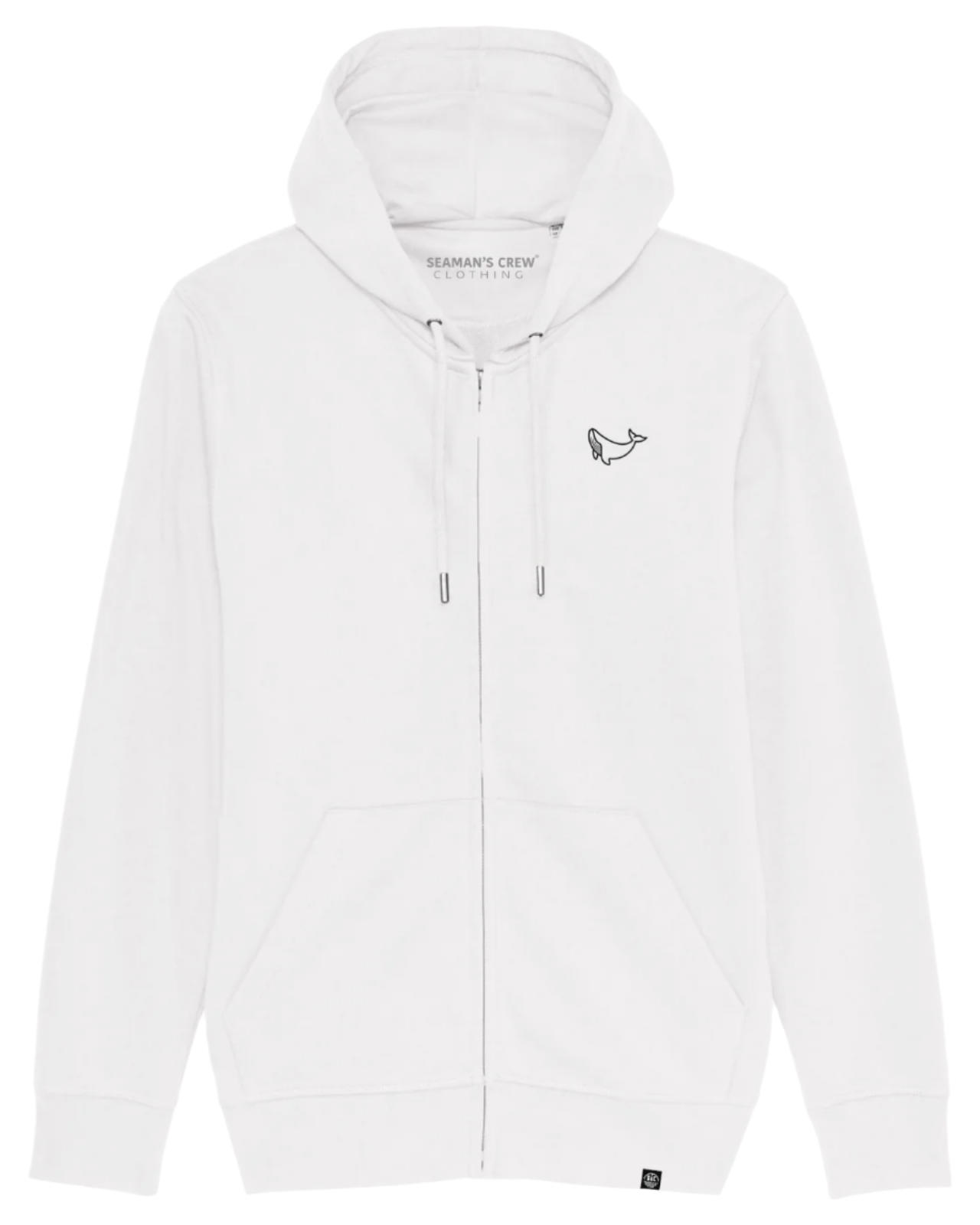 Whale Embroidery Zip Hoodie - Seaman&