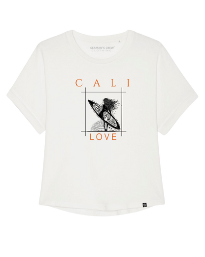 Cali love Dyed rolled sleeve t-Shirt woman - Seaman&