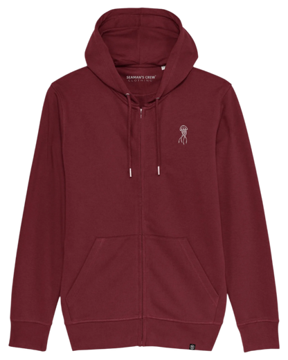 Jelly Embroidery Zip Hoodie - Seaman&