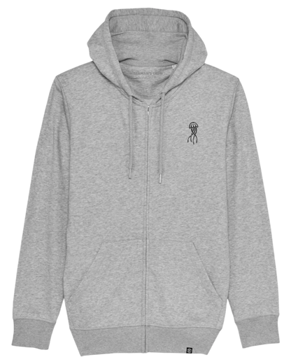 Jelly Embroidery Zip Hoodie - Seaman&