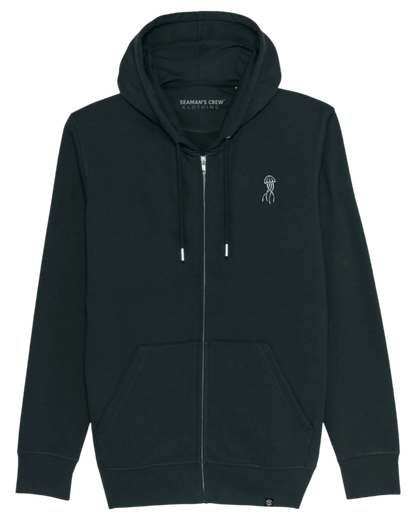 Jelly Embroidery Zip Hoodie - Seaman&