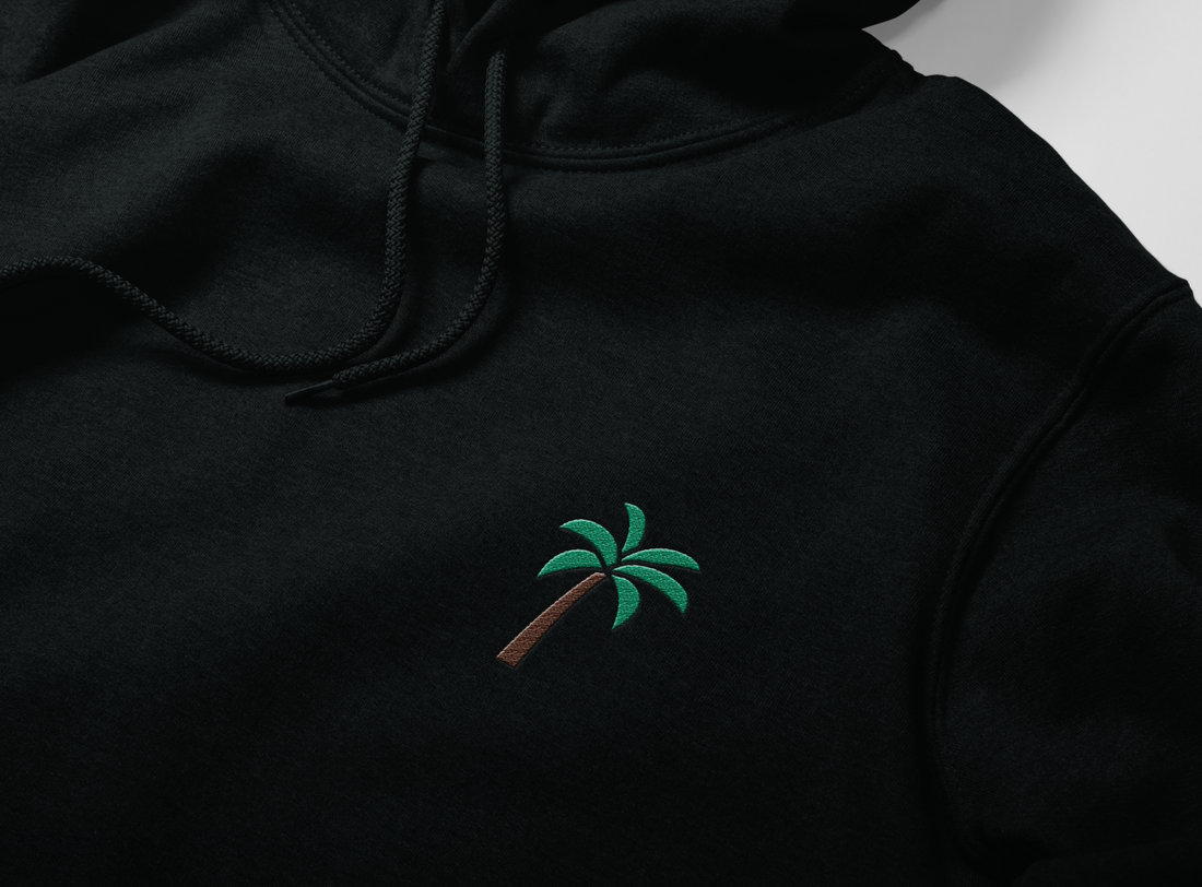 Palm tree embroidered Hoodie - Seaman&