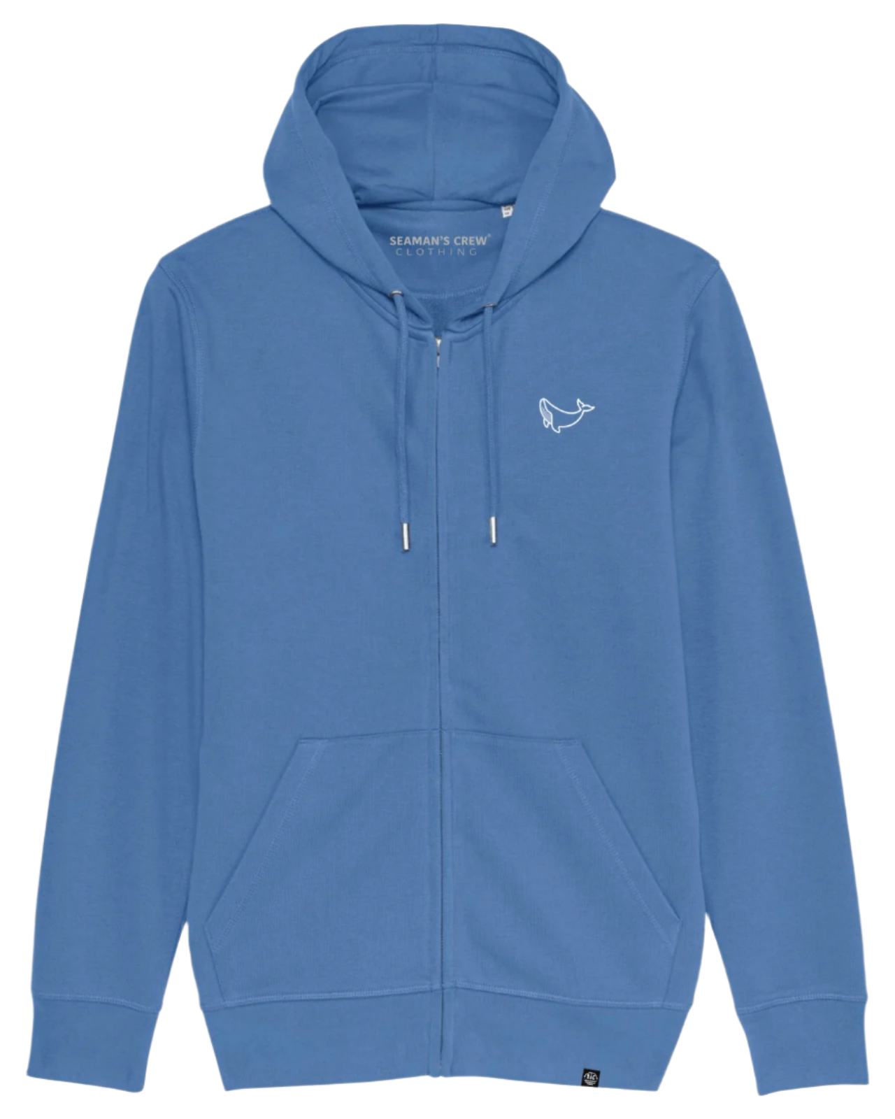 Whale Embroidery Zip Hoodie - Seaman&